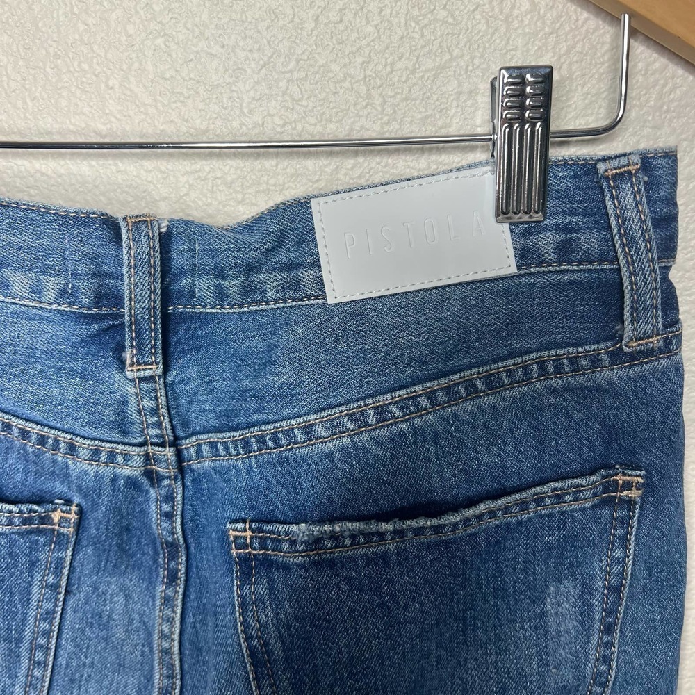 PISTOLA High Rise Distressed Button Fly Boyfriend Jeans Size 28 - Picture 5 of 6